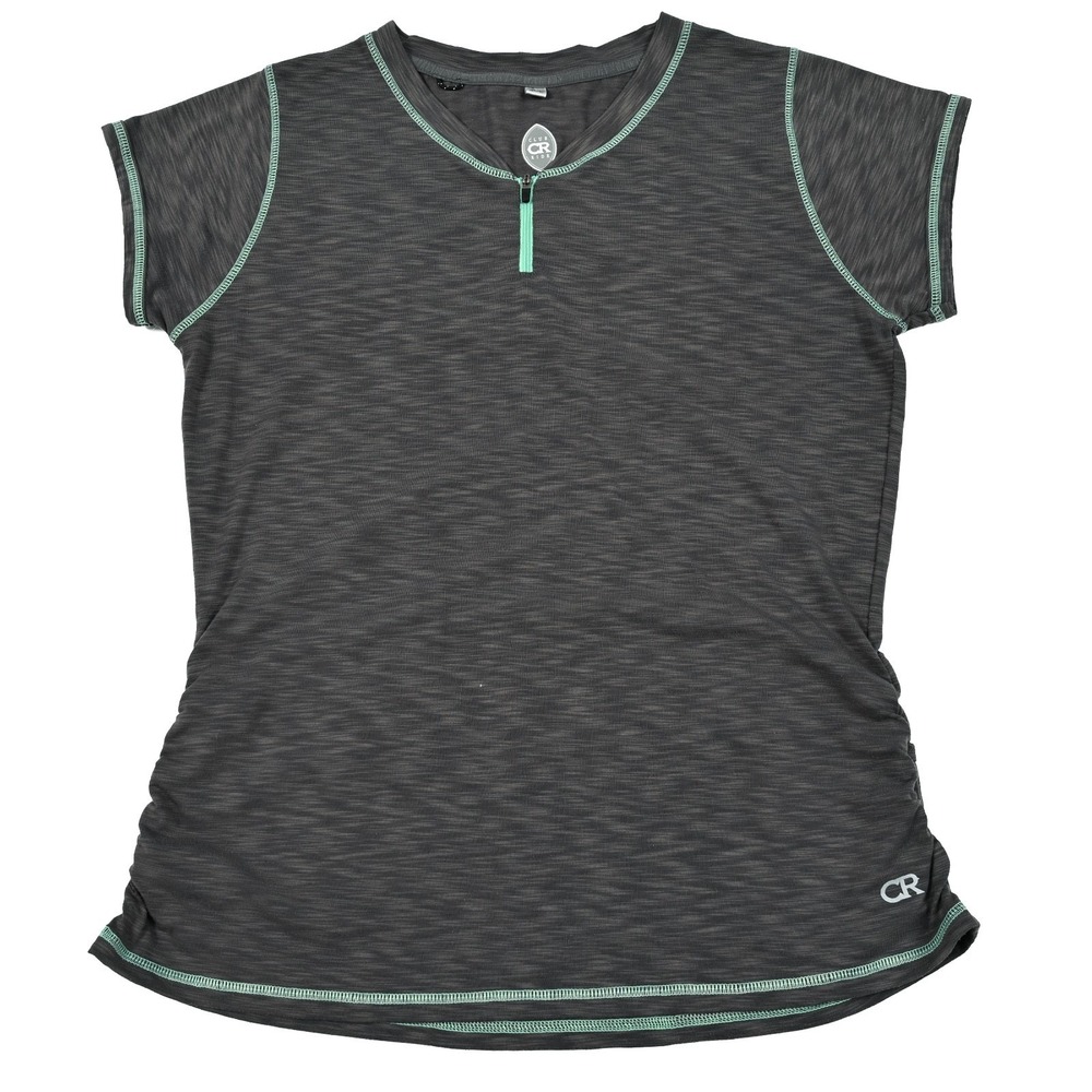Club Ride Athleisure Women's Cycling Jersey Size Large Gray Performance Zip